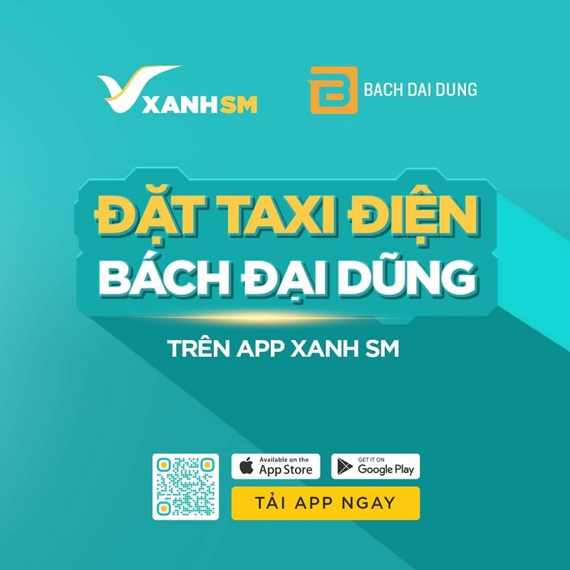 Đặt taxi điện Bách Đại Dũng trên App xanh SM